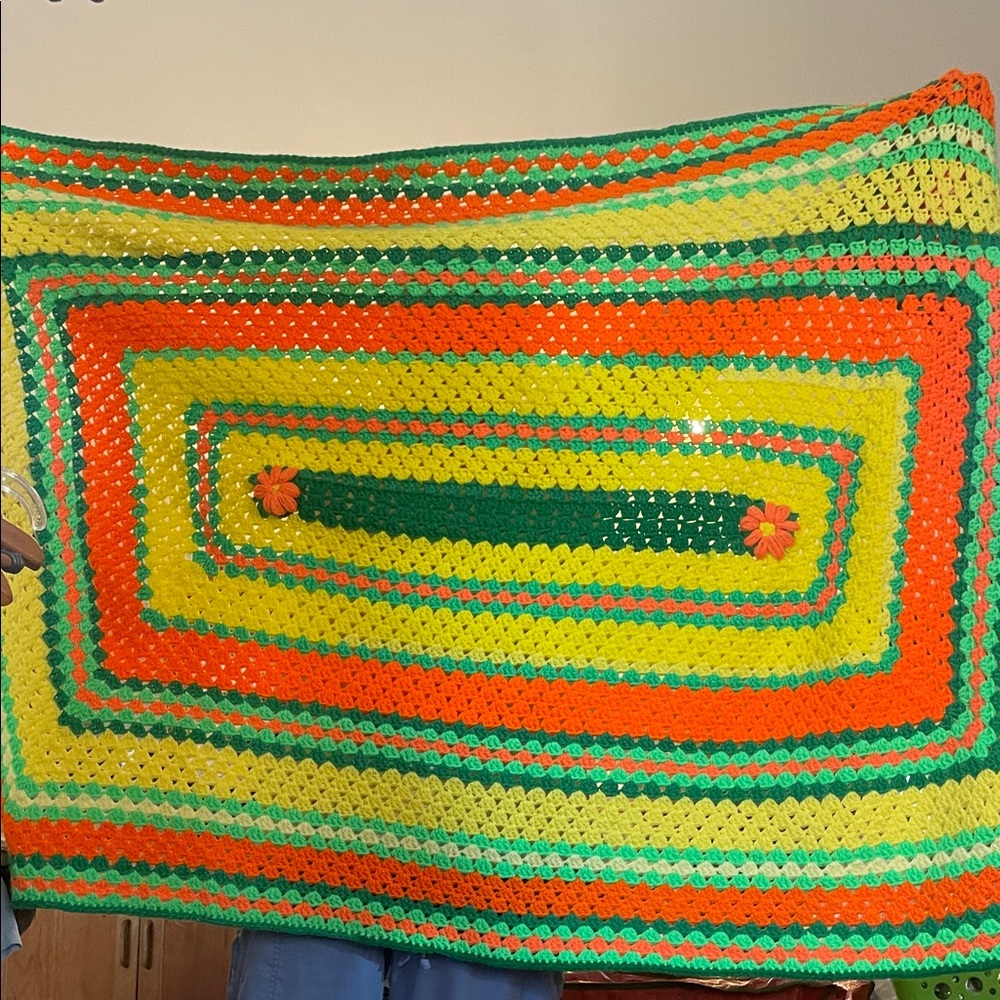 Colorful Handmade Crochet Blanket